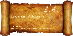 Lackner Adrienn névjegykártya